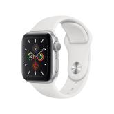 Apple WATCH Series 5 40mm GPS Aluminiumgehäuse Silber Sportarmband Weiß