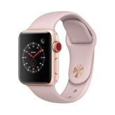 Apple WATCH Series 3 GPS 38mm goldenes Aluminiumgehäuse mit pink sandfarbenem Sportarmband