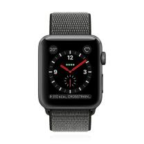 Apple Watch Series 3 42mm GPS+Cellular Aluminium Space Grau Sport Loop Olivgrün