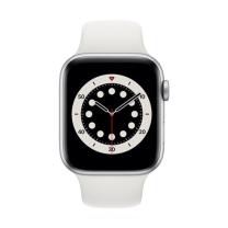 Apple WATCH Series 6 44mm GPS+Cellular Aluminiumgehäuse Silber Sportarmband Weiß