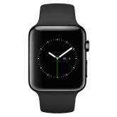 Apple WATCH Series 1 42mm spacegraues Aluminiumgehäuse schwarzes Sportarmband