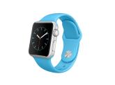 Apple WATCH 1. Generation 38mm silbernes Aluminiumgehäuse blaues Sportarmband