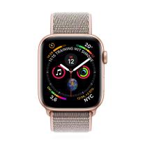 Apple WATCH Series 4 44mm GPS Aluminiumgehäuse Gold Sport Loop Sandrosa