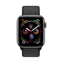 Apple WATCH Series 4 44mm GPS Aluminiumgehäuse Space Grau Sport Loop Schwarz
