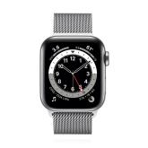 Apple WATCH Series 6 40mm GPS+Cellular Edelstahlgehäuse Silber Milanaisearmband Silber