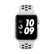 Apple Watch Series 3 Nike+ 42mm GPS Aluminium Silber Sportarmband Platinumgrau-Schwarz 
