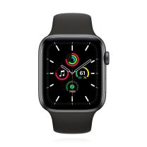 Apple Watch SE 44mm GPS+Cellular Aluminium Space Grau Sportarmband Schwarz