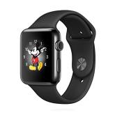 Apple WATCH Series 2 42mm Edelstahlgehäuse Schwarz Sportarmband Schwarz