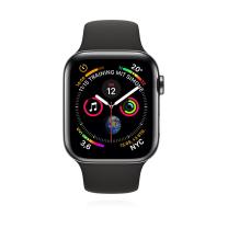 Apple WATCH Series 4 40mm GPS+Cellular Edelstahlgehäuse Space Schwarz Sportarmband Schwarz