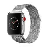 Apple WATCH Series 3 GPS+Cellular 38mm silbernes Edelstahlgehäuse mit Milanaise-Armband silber