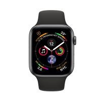 Apple WATCH Series 4 44mm GPS+Cellular Aluminiumgehäuse Space Grau Sportarmband Schwarz